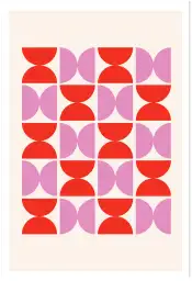Affiche abstrait demi-cercles