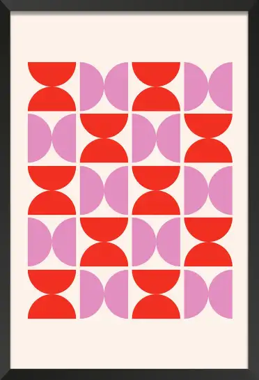 Affiche abstrait demi-cercles