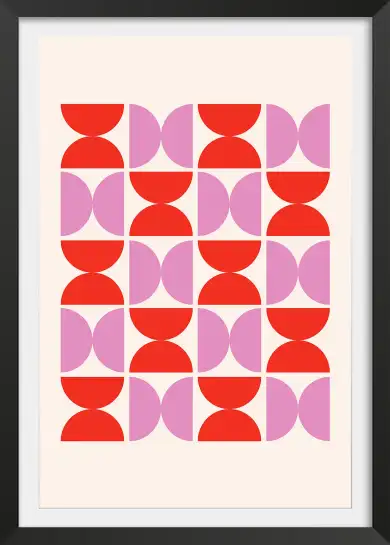 Affiche abstrait demi-cercles