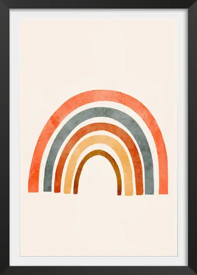Affiche arc-en-ciel terracotta