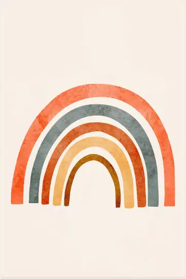 Affiche arc-en-ciel terracotta