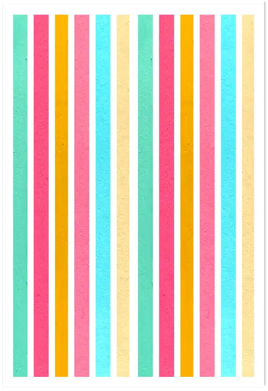 Affiche Rayures pastel et vives