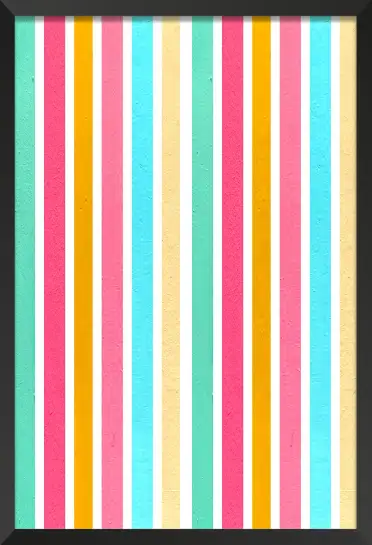 Affiche Rayures pastel et vives
