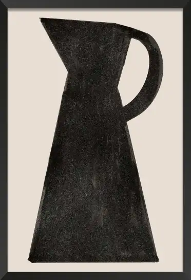 Affiche art abstrait pichet noir minimaliste