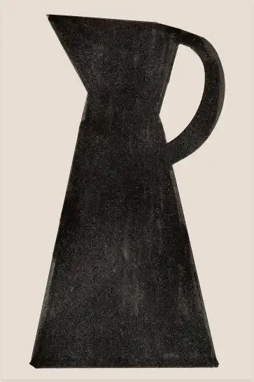 Affiche art abstrait pichet noir minimaliste