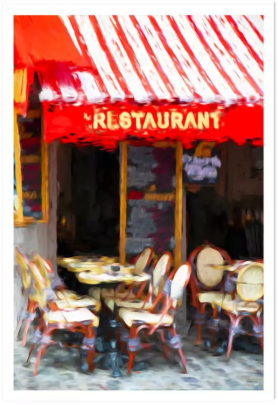 Oil painting restaurant - tableau déco cuisine