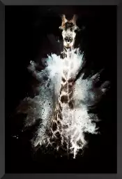 Wild explosion girafe - tableau animaux multicolore