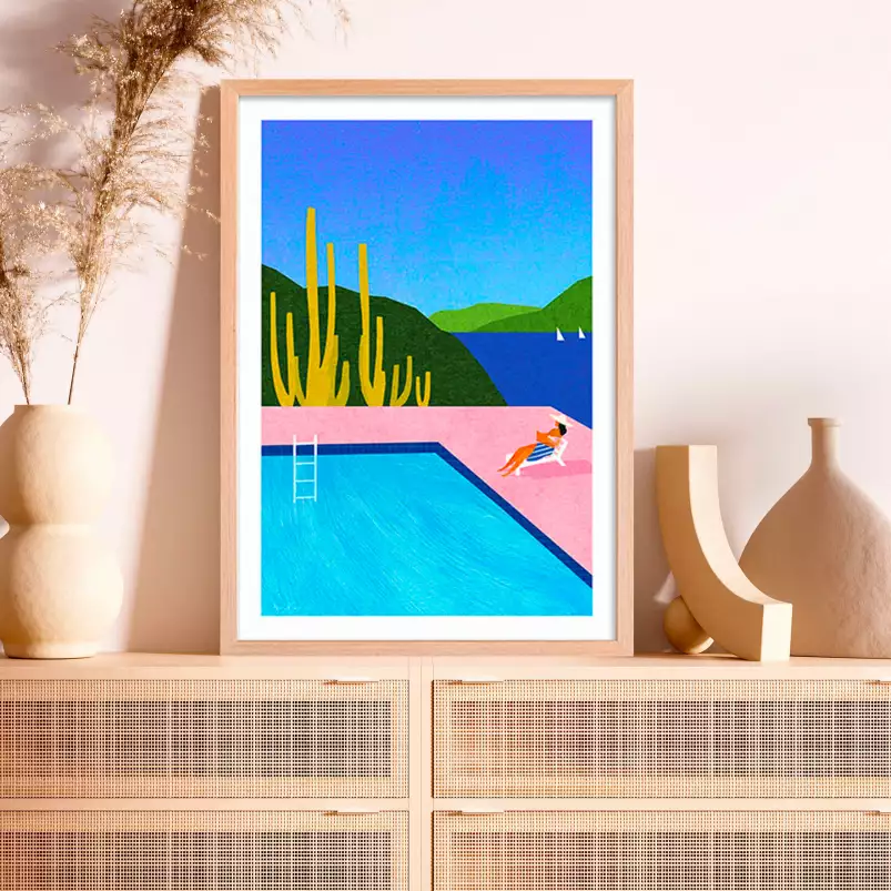 Swimming pool III - affiche neo vintage