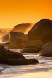 Coucher de soleil au bout du monde - tableau coucher de soleil sur la mer