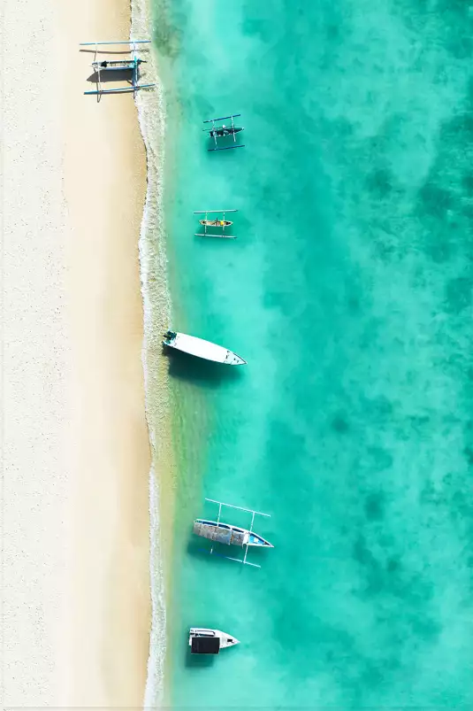 Mer bleue et sable blanc - tableau mer