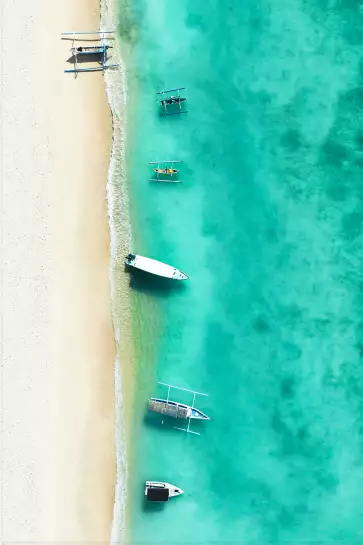 Mer bleue et sable blanc - tableau mer