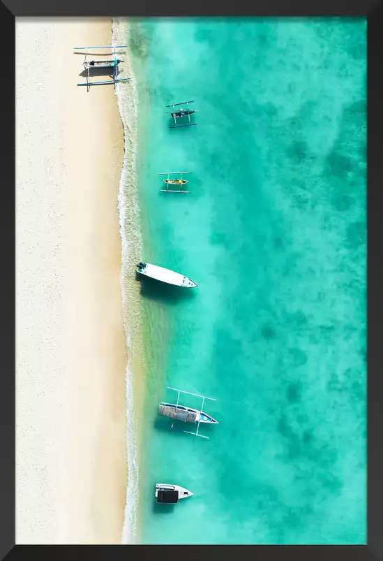 Mer bleue et sable blanc - tableau mer