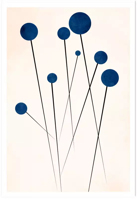 Bleuets - poster minimaliste