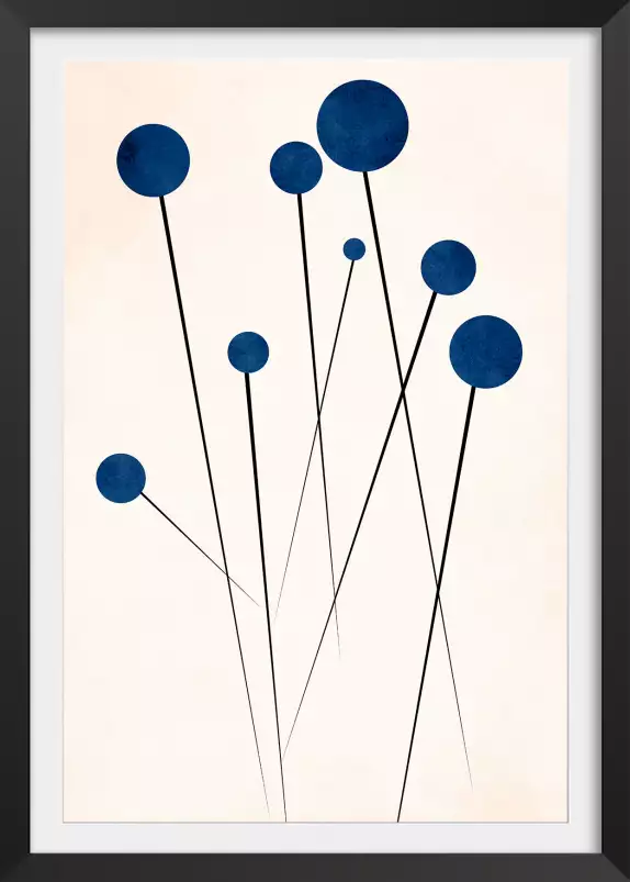 Bleuets - poster minimaliste