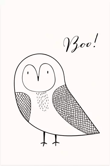 Hibou boo - poster enfant