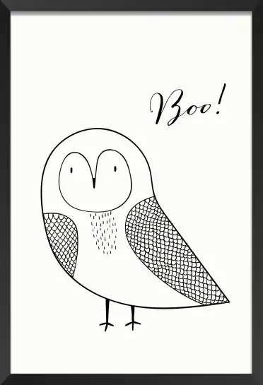 Hibou boo - poster enfant