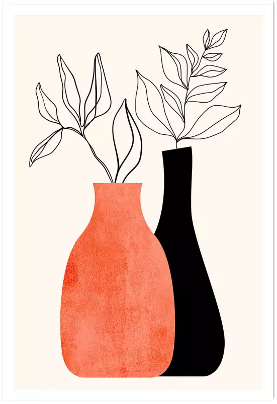 Symétrie vegetale - poster minimaliste