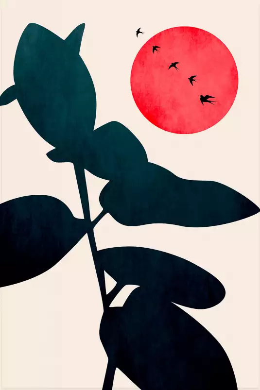 Coucher de lune - poster scandinave