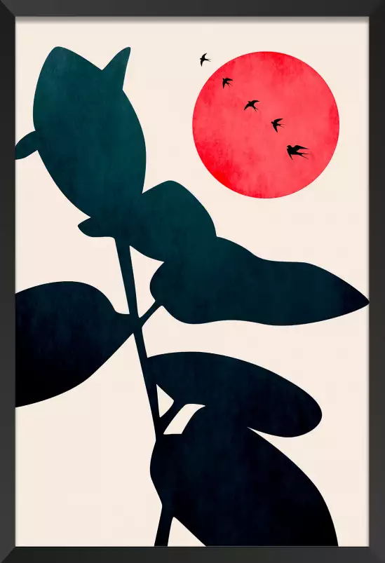 Coucher de lune - poster scandinave