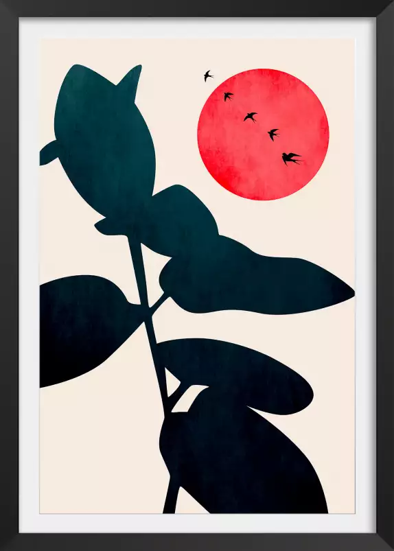 Coucher de lune - poster scandinave