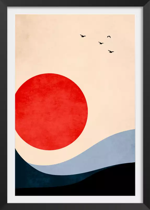 Mémoire de vagues - poster scandinave