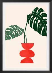 Vase monstera - poster minimaliste