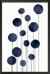 Gouttes bleues - poster minimaliste