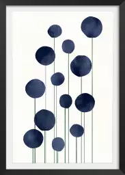 Gouttes bleues - poster minimaliste