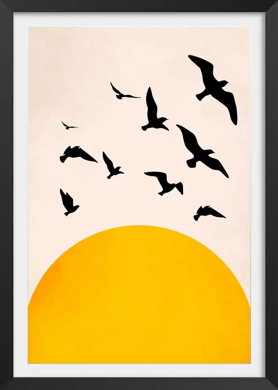 Ailes au soleil - poster minimaliste