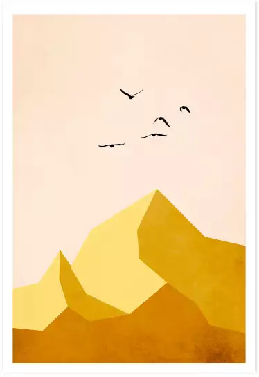 Zugspitze Montagne - affiche montagne design