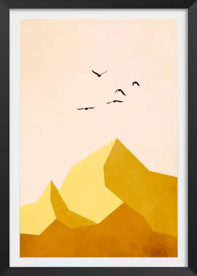 Zugspitze Montagne - affiche montagne design