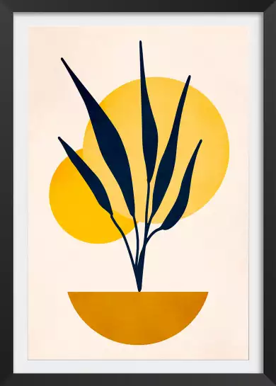 Plante cubique - poster minimaliste
