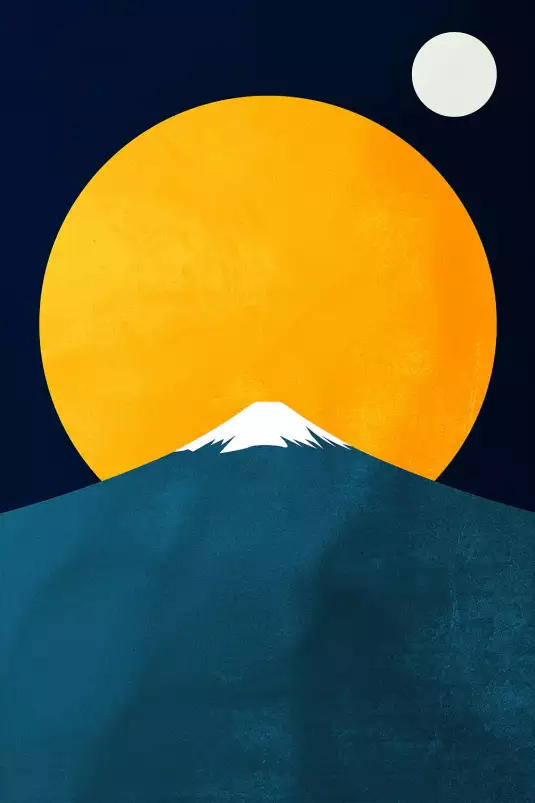 Himalaya by night - affiche montagne design