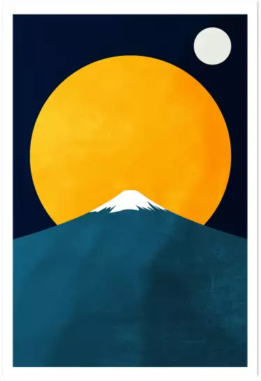 Himalaya by night - affiche montagne design