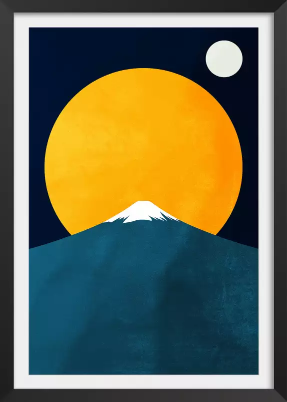 Himalaya by night - affiche montagne design