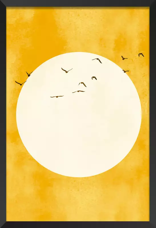 Affiche dessin eternel coucher du soleil Hexoa