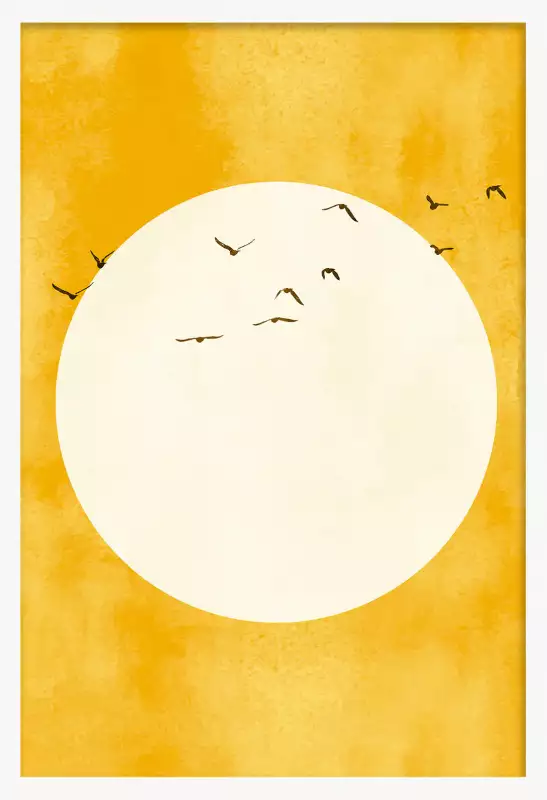 Tableau géométrique Eternel coucher du soleil- Art mural