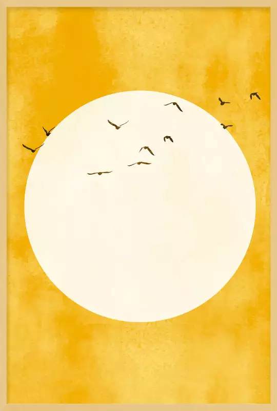 Tableau géométrique Eternel coucher du soleil- Art mural
