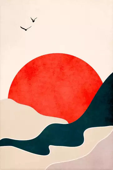 Drowning sun - poster scandinave