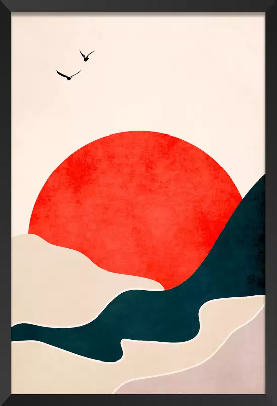 Drowning sun - poster scandinave