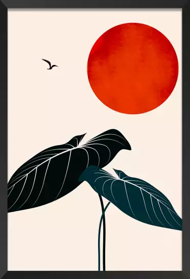 Monstera au soleil - affiche scandinave