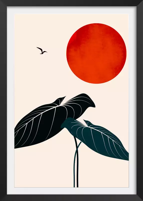 Monstera au soleil - affiche scandinave