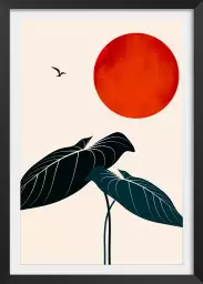 Monstera au soleil - affiche scandinave