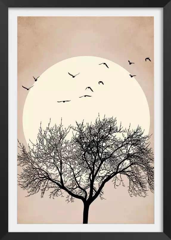 Arbre brillant - affiche scandinave