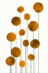 Fleurs dorées - poster minimaliste