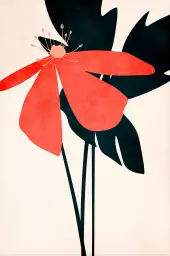 Coeur de fleurs - poster minimaliste