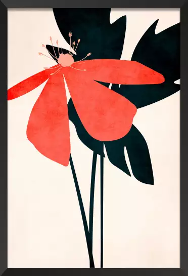 Coeur de fleurs - poster minimaliste