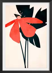 Coeur de fleurs - poster minimaliste