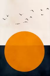 Soleil couchant - poster minimaliste
