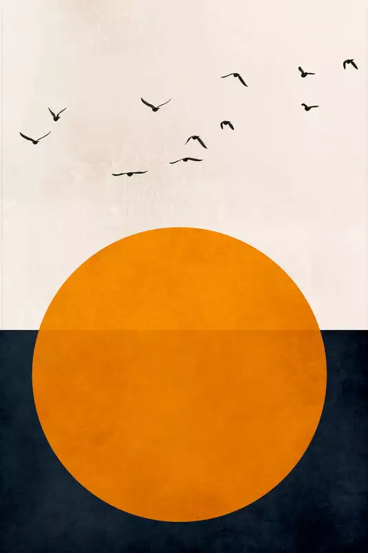 Soleil couchant - poster minimaliste